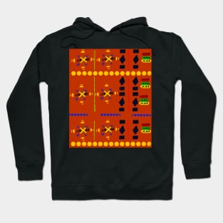 Kente Kinte cloth traditional indigenous pattern design inspired by Ghanaian kenten weaving Hoodie